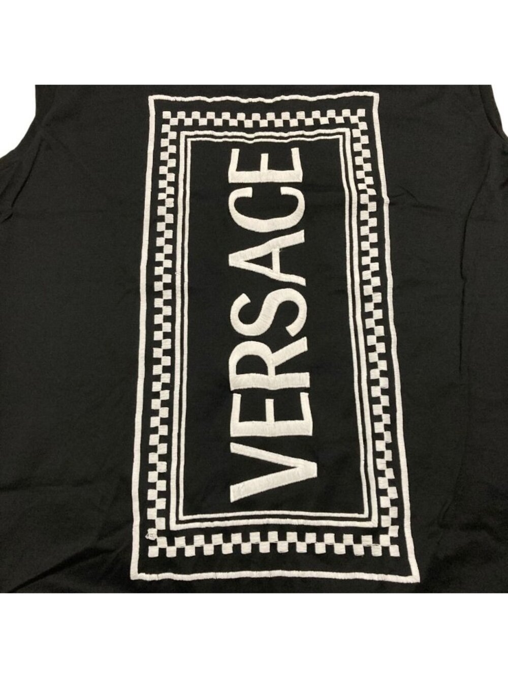 Versace Logo Embroidery Sleeveless Top Black 38 - Picture 3 of 11